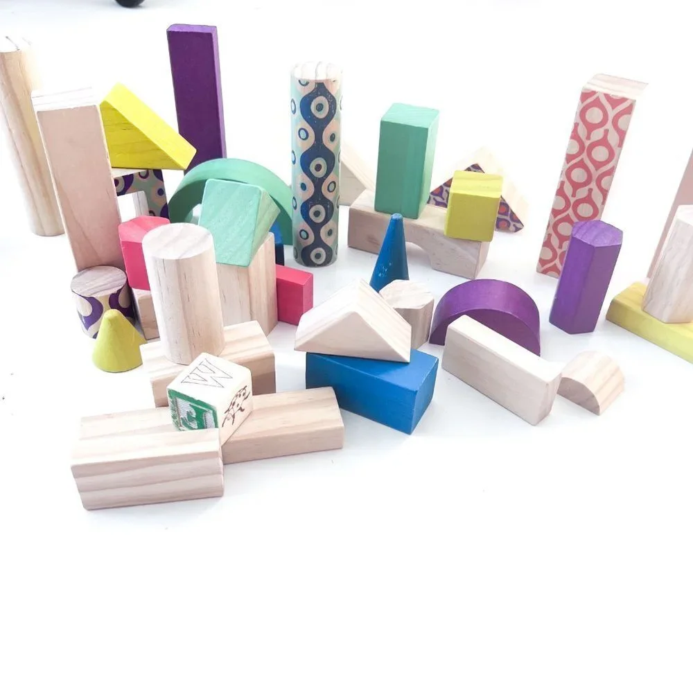 B.Toys Wood U Build it Wooden Blocks in a Bag